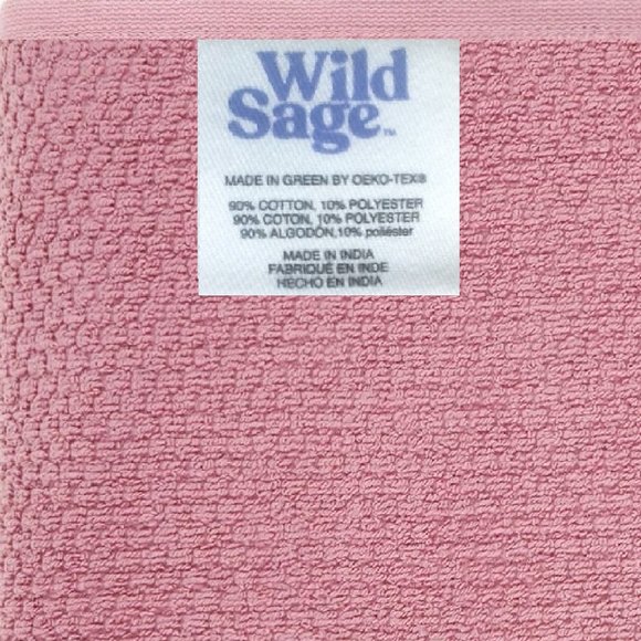 3-pc MAUVE Wild Sage Savannah Quick Dry 90% Cotton Towel Set BATH + HAND + WASH - Picture 5 of 11